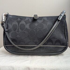 Y2K Coach Signature Black Demi Pouch Purse 6094